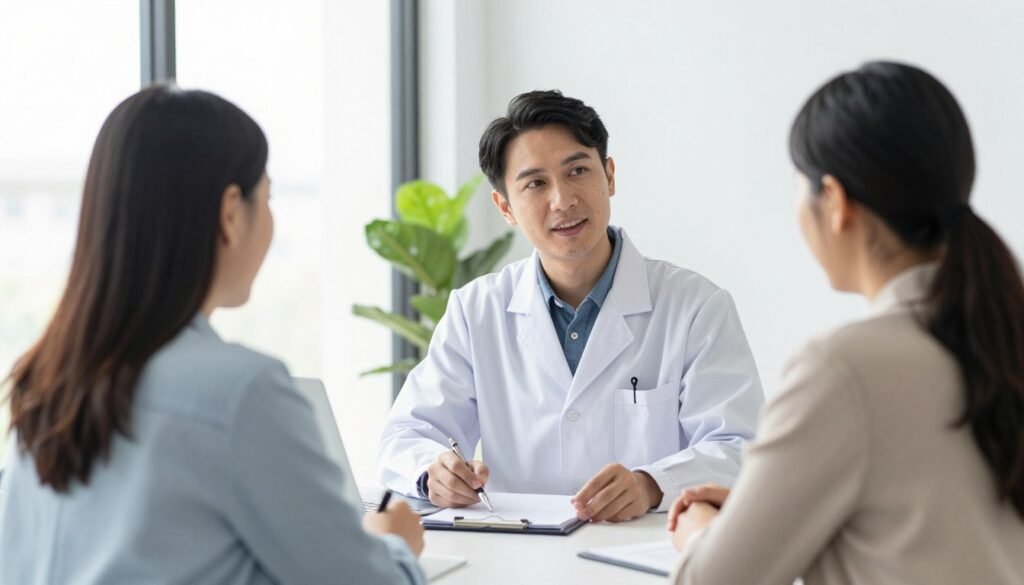 especialista em planos de saúde atendendo cliente