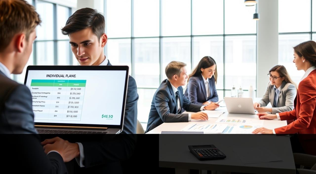 Qual a diferença de preço entre plano individual e empresarial?